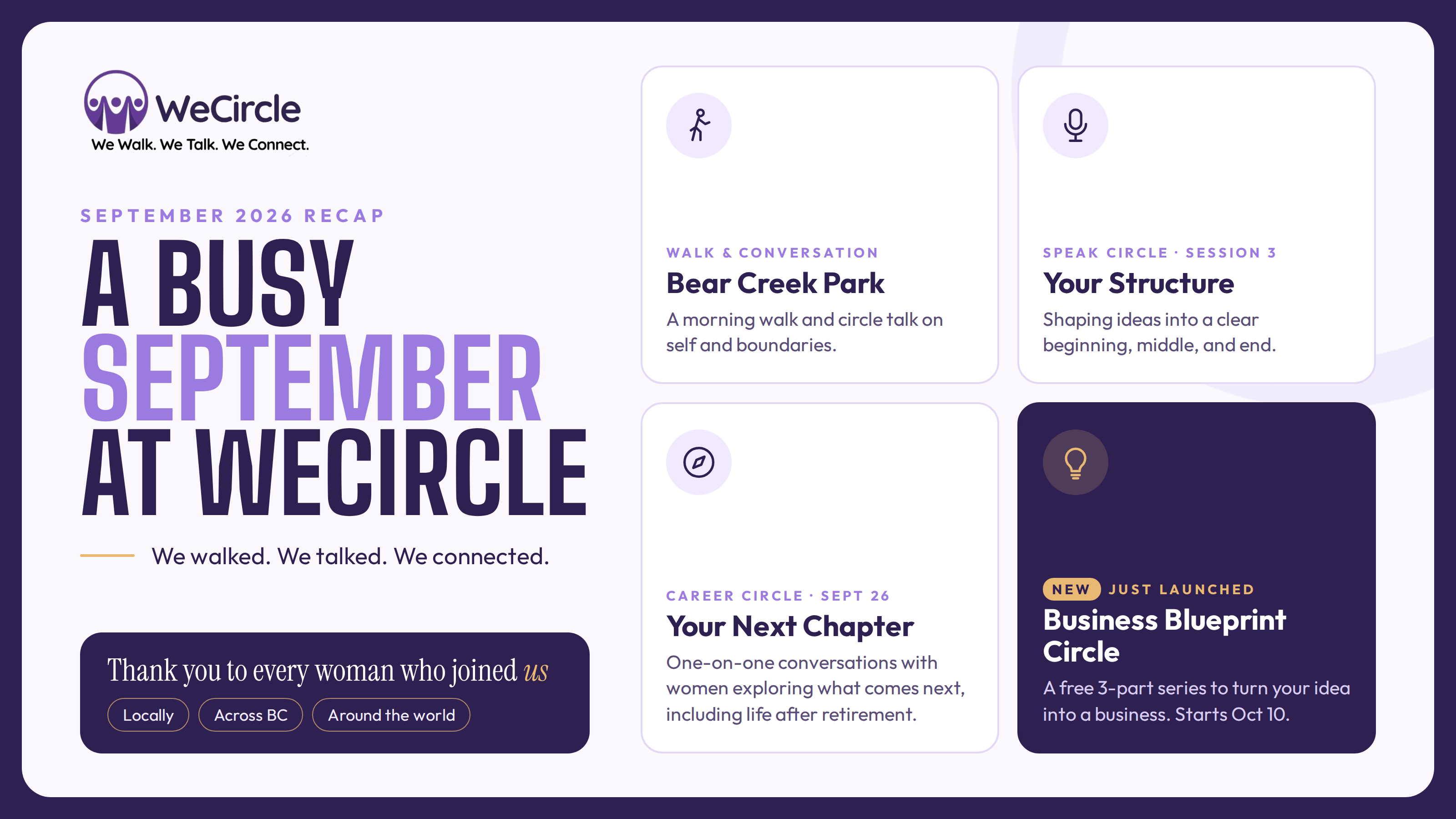 A Busy September at WeCircle